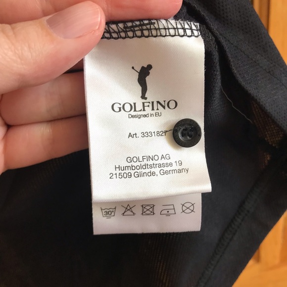 Golfino long sleeved black collared top size 8 - Picture 4 of 7